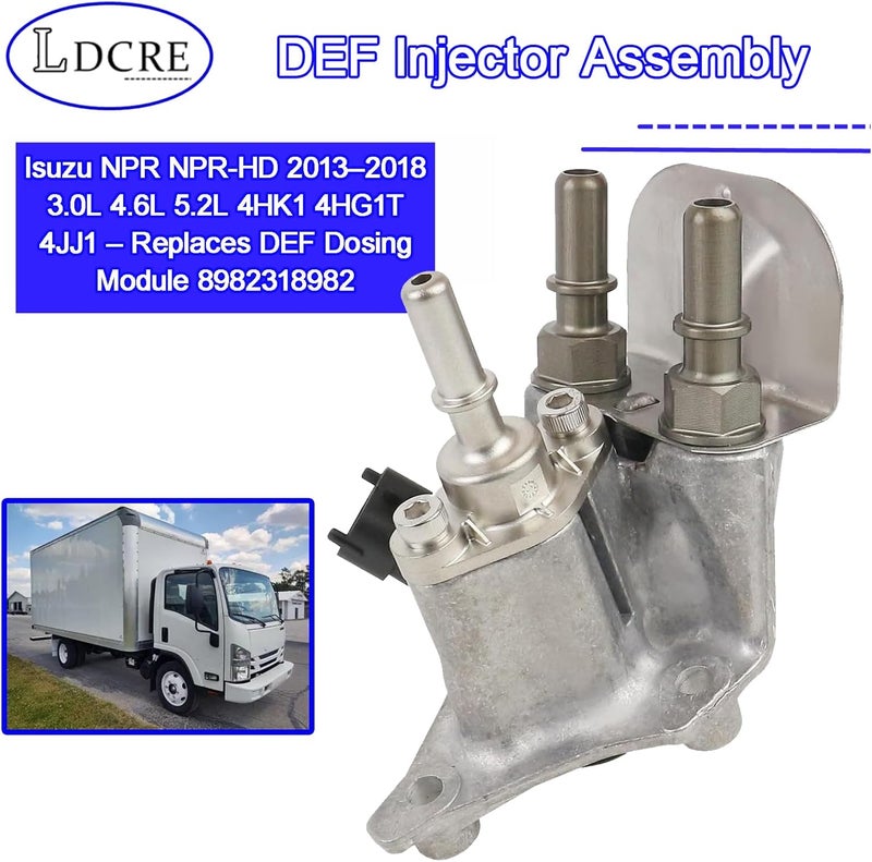 LDCRE DEF Injector Assembly for Isuzu NPR NPR-HD 2013–2018 3.0L 4.6L 5.2L 4HK1 4HG1T 4JJ1 – Replaces DEF Dosing Module 8982318982 - Image 2